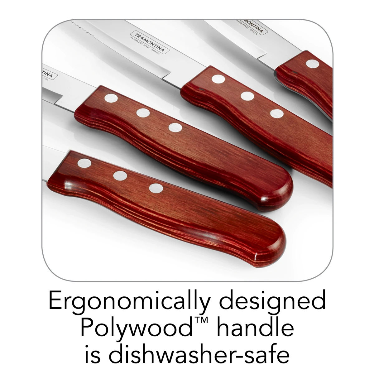 Tramontina Porterhouse 4 Pc Steak Knife Set - Rounded 3 Tramontina Porterhouse 4 Pc Steak Knife Set - Rounded - Image 3