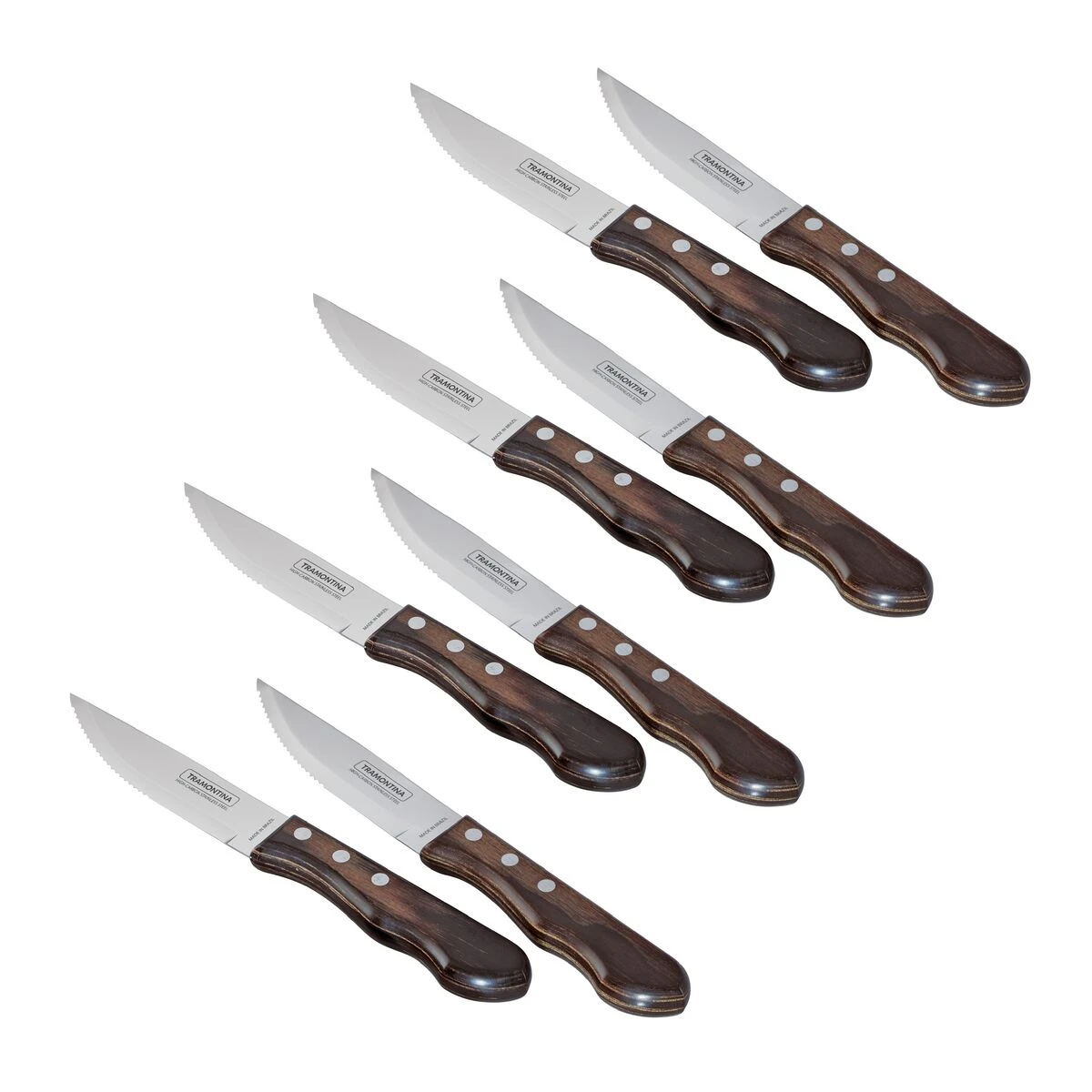 Tramontina Churrasco BBQ 8 Pc Jumbo Polywood Steak Knife Set 1 Tramontina Churrasco BBQ 8 Pc Jumbo Polywood Steak Knife Set