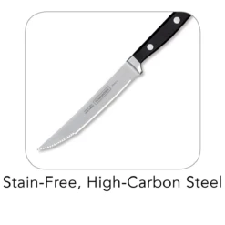 Tramontina Forged 5 Pc Deluxe Steak Knife Set With Hardwood Counter Block -Tramontina Sales Store 80008030ANI001G