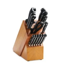 Tramontina Forged 15 Pc Cutlery/Steak Knife Set With Hardwood Counter Block 8 Tramontina Forged 15 Pc Cutlery/Steak Knife Set With Hardwood Counter Block -Tramontina Sales Store 80008035IXM004G