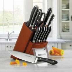 Tramontina Forged Contemporary 14 Pc Knife Set Counter Block