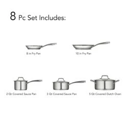 Tramontina Prima 8 Pc Stainless Steel Cookware Set 27 Tramontina Prima 8 Pc Stainless Steel Cookware Set -Tramontina Sales Store 80101201IXI001G