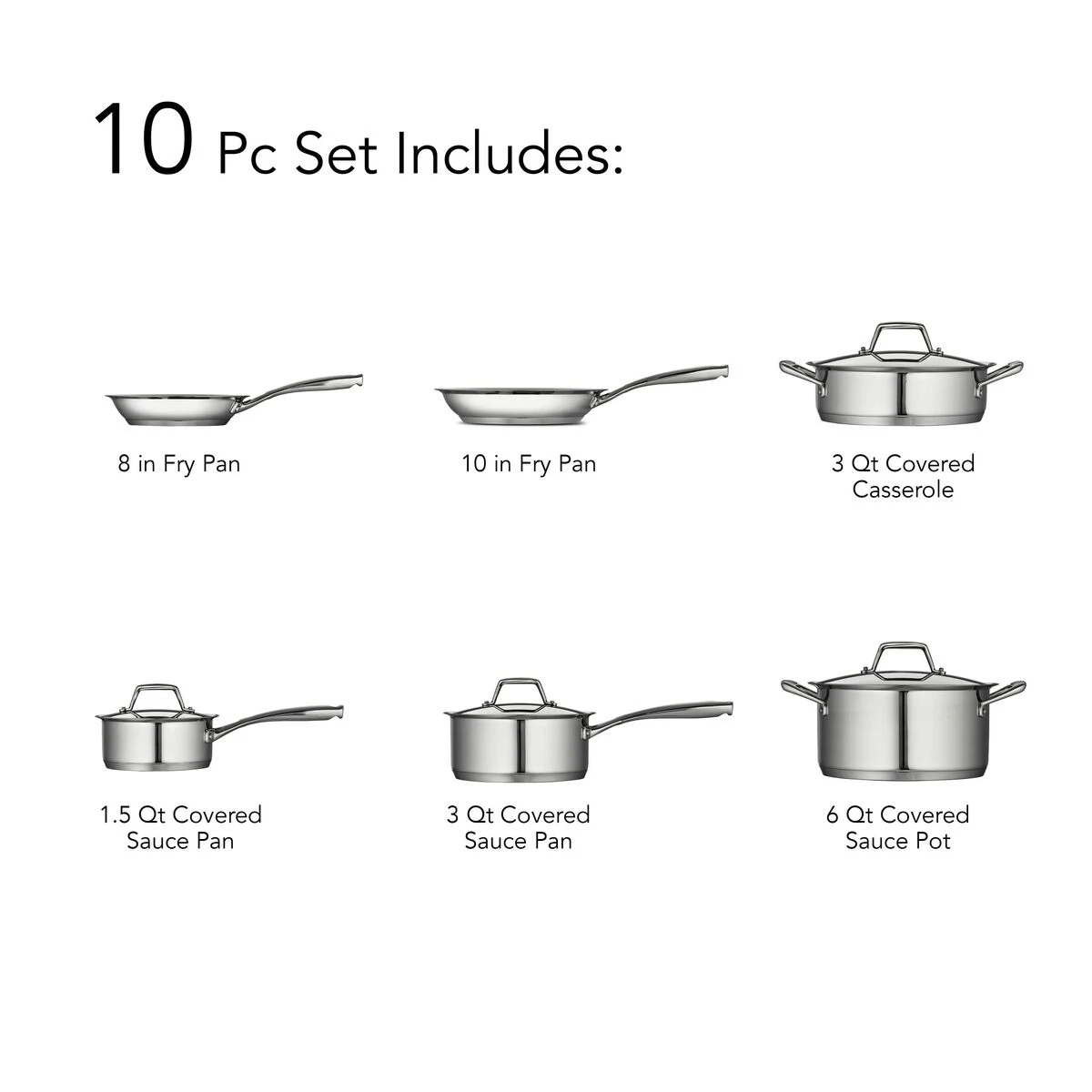 Tramontina Prima 10 Pc Stainless Steel Cookware Set 14 Tramontina Prima 10 Pc Stainless Steel Cookware Set - Image 14