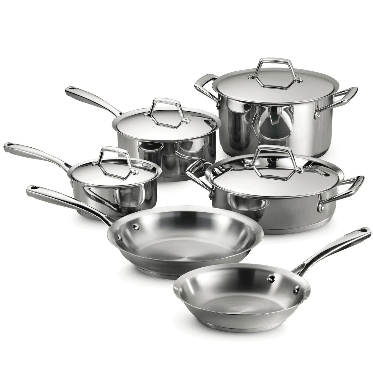 Tramontina Prima 10 Pc Stainless Steel Cookware Set 2 Tramontina Prima 10 Pc Stainless Steel Cookware Set - Image 2