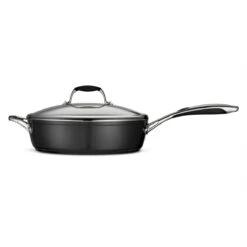 Tramontina 11 In Ceramic Covered Deep Skillet - Black 14 Tramontina 11 In Ceramic Covered Deep Skillet - Black -Tramontina Sales Store 80110021IXM002G