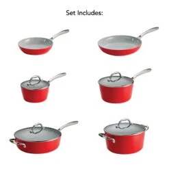 Tramontina 10 Pc Cold-Forged Induction Ceramic Cookware Set - Red 13 Tramontina 10 Pc Cold-Forged Induction Ceramic Cookware Set - Red -Tramontina Sales Store 80110032IXM008G