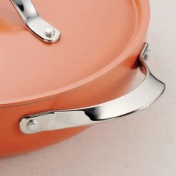 Tramontina All In One Plus Pan, 5 Qt Ceramic Non Stick - Persimmon Orange 24 Tramontina All In One Plus Pan, 5 Qt Ceramic Non Stick - Persimmon Orange -Tramontina Sales Store 80110084IXM003G