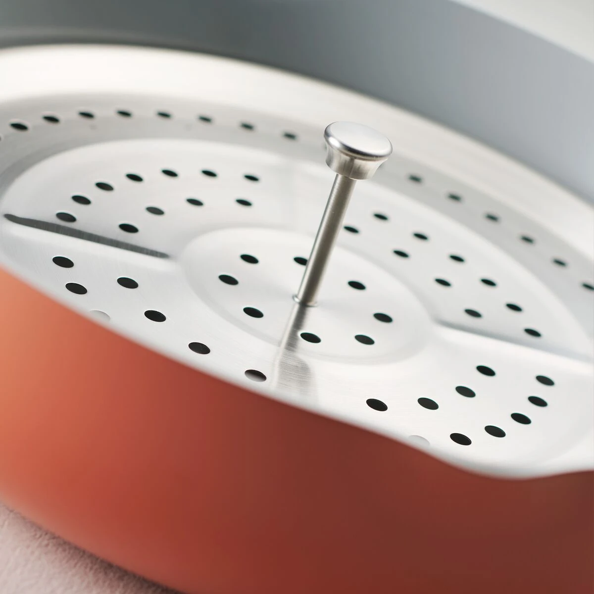 Tramontina All In One Plus Pan, 5 Qt Ceramic Non Stick - Persimmon Orange 6 Tramontina All In One Plus Pan, 5 Qt Ceramic Non Stick - Persimmon Orange - Image 6