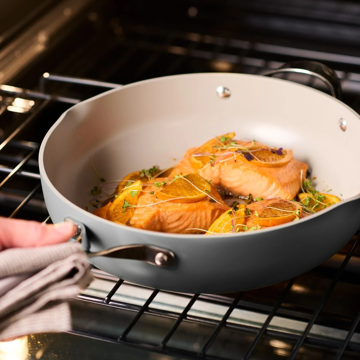 Tramontina All In One Plus Pan, 5 Qt Ceramic Non Stick - Blush Pink 3 Tramontina All In One Plus Pan, 5 Qt Ceramic Non Stick - Blush Pink - Image 3