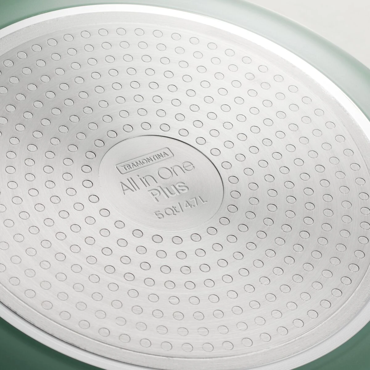 Tramontina All In One Plus Pan, 5 Qt Ceramic Non Stick - Sea Salt Green 7 Tramontina All In One Plus Pan, 5 Qt Ceramic Non Stick - Sea Salt Green - Image 7