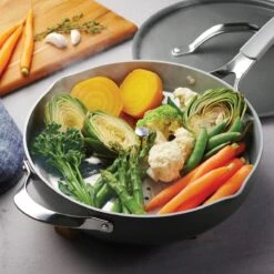 Tramontina All In One Plus Pan, 5 Qt Ceramic Non Stick - Charcoal Gray -Tramontina Sales Store 80110088IXM001G