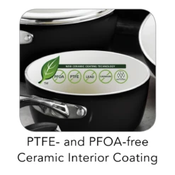 Tramontina 10 Pc Ceramic Cookware Set - Black -Tramontina Sales Store 80110525ANM003G