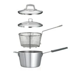 Tramontina 5.5 Qt Aluminum Nonstick Professional Fusion Covered Deep Fryer - Satin 6 Tramontina 5.5 Qt Aluminum Nonstick Professional Fusion Covered Deep Fryer - Satin -Tramontina Sales Store 80114512IXM002G