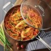 Tramontina 6 Qt Tri-Ply Clad Stainless Steel Covered Deep Sauté Pan - Glass Lids