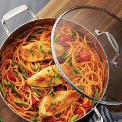Tramontina Tri-Ply Clad 6 Qt Stainless Steel Covered Braiser - Glass Lid
