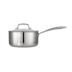 Tramontina Tri-Ply Clad 3 Qt Stainless Steel Covered Sauce Pan - Glass Lid 14 Tramontina Tri-Ply Clad 3 Qt Stainless Steel Covered Sauce Pan - Glass Lid -Tramontina Sales Store 80116035IXM001G