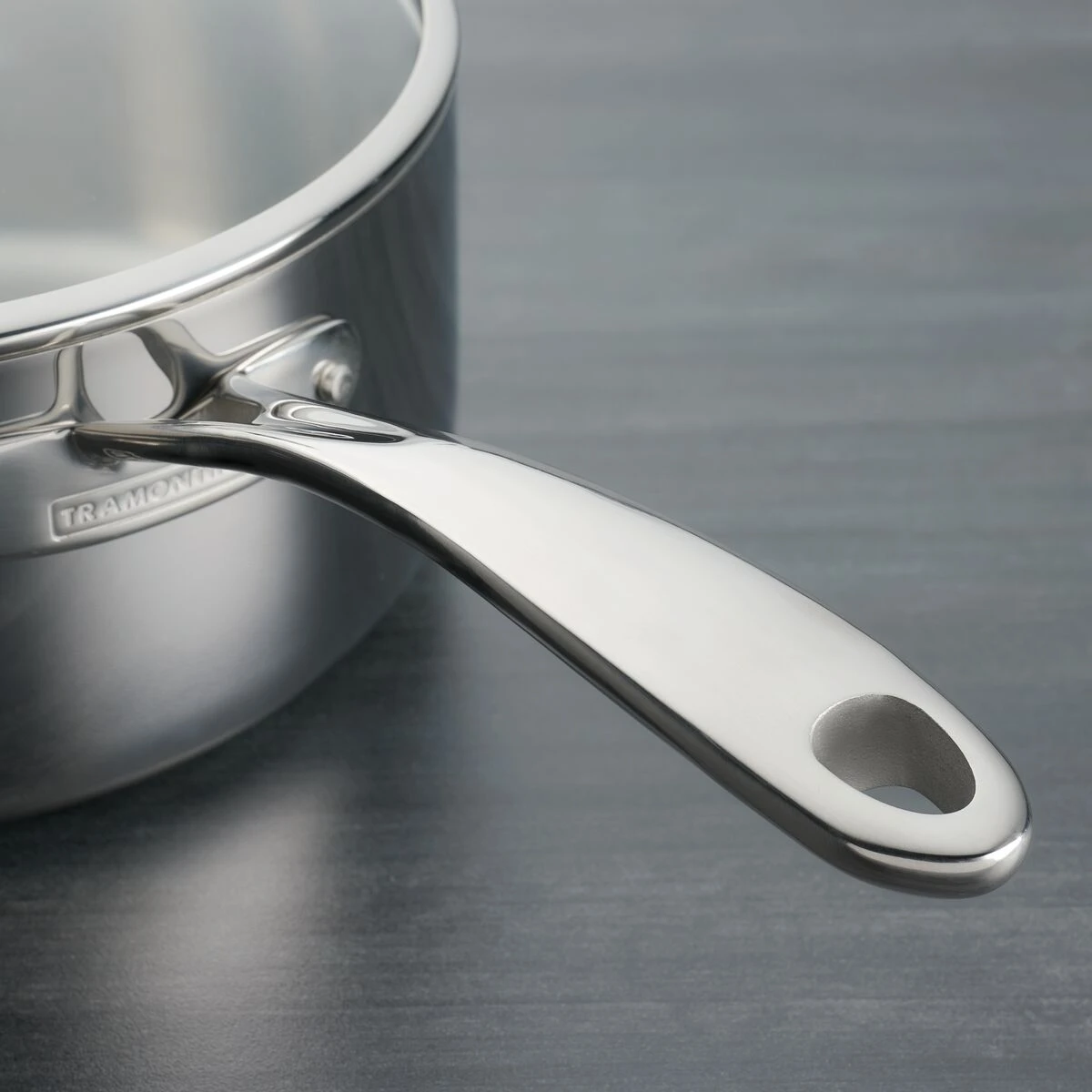 Tramontina Tri-Ply Clad 4 Qt Stainless Steel Covered Sauce Pan Glass Lid 8 Tramontina Tri-Ply Clad 4 Qt Stainless Steel Covered Sauce Pan Glass Lid - Image 8