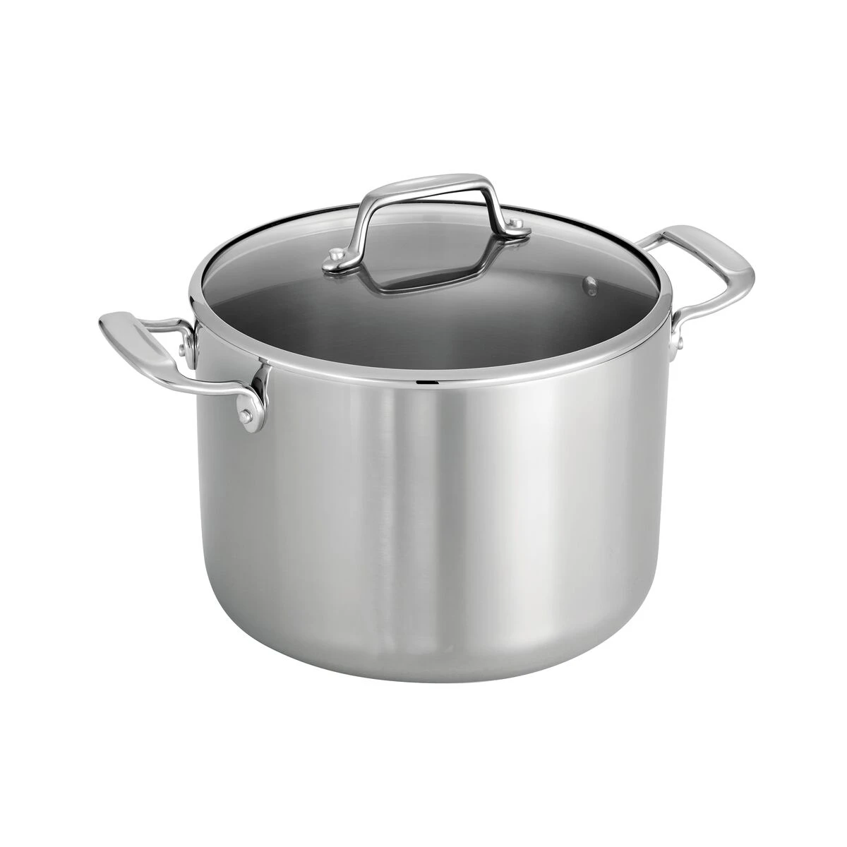 Tramontina Tri-Ply Clad 8 Qt Stainless Steel Covered Stock Pot - Glass Lid 2 Tramontina Tri-Ply Clad 8 Qt Stainless Steel Covered Stock Pot - Glass Lid - Image 2