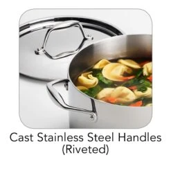 Tramontina 6 Qt Tri-Ply Clad Stainless Steel Covered Sauce Pot -Tramontina Sales Store 80116040IXI003G