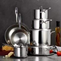 Best Seller 15 Tramontina 12 Pc Tri-Ply Clad Stainless Steel Cookware Set