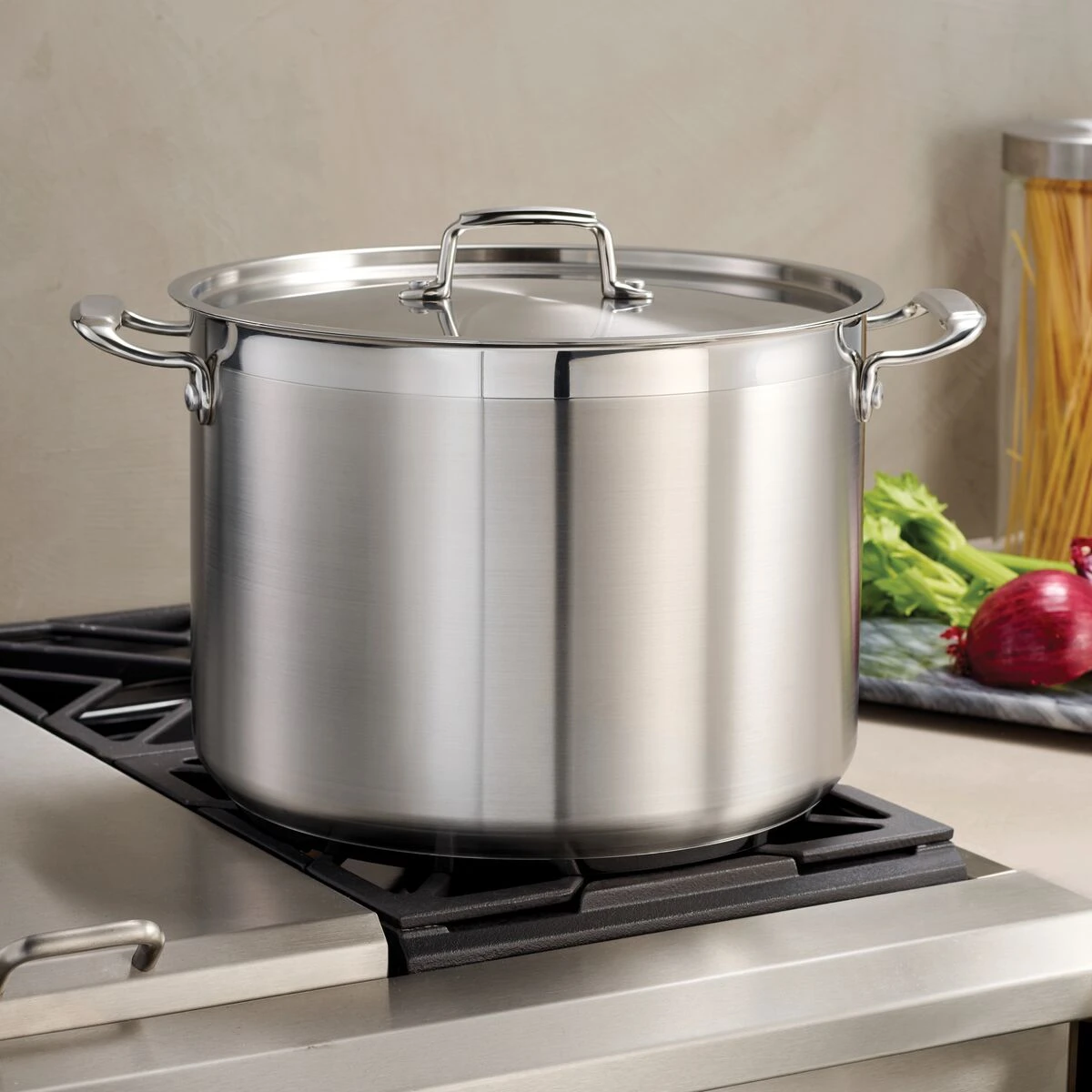 Tramontina 16 Qt Stainless Steel Covered Stock Pot 6 Tramontina 16 Qt Stainless Steel Covered Stock Pot - Image 6
