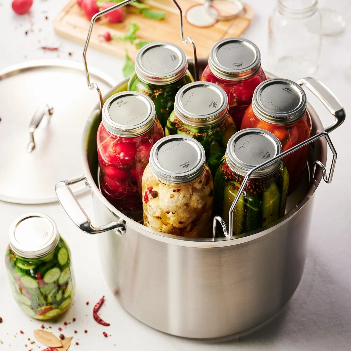 Tramontina 22 Qt Stainless Steel Canning Stock Pot With Rack 1 Tramontina 22 Qt Stainless Steel Canning Stock Pot With Rack