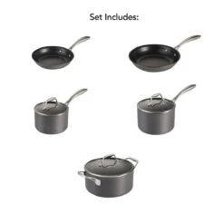 Tramontina Hard Anodized 8 Pc Cookware Set -Tramontina Sales Store 80123068IXM007G