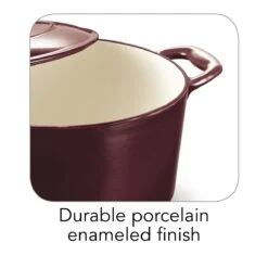 Tramontina 5.5 Qt Enameled Cast-Iron Series 1000 Covered Round Dutch Oven - Majolica Red -Tramontina Sales Store 80131037IXI001G