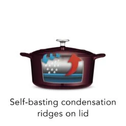 Tramontina 5.5 Qt Enameled Cast-Iron Series 1000 Covered Round Dutch Oven - Majolica Red -Tramontina Sales Store 80131037IXI004G