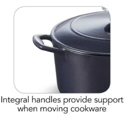 Tramontina 5.5 Qt Enameled Cast-Iron Series 1000 Covered Round Dutch Oven - Dark Blue -Tramontina Sales Store 80131038IXI002G