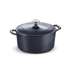 Tramontina 5.5 Qt Enameled Cast-Iron Series 1000 Covered Round Dutch Oven - Dark Blue -Tramontina Sales Store 80131038IXM002G