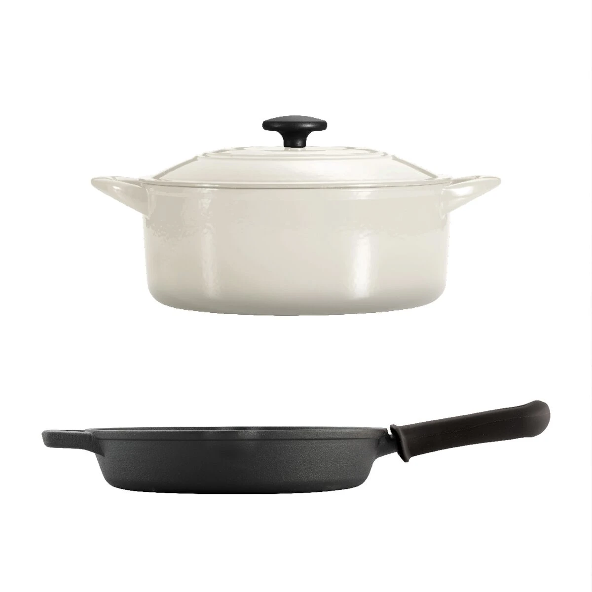 Tramontina 3 Pc Essential Cast Iron Cookware Set - Latte 5 Tramontina 3 Pc Essential Cast Iron Cookware Set - Latte - Image 5
