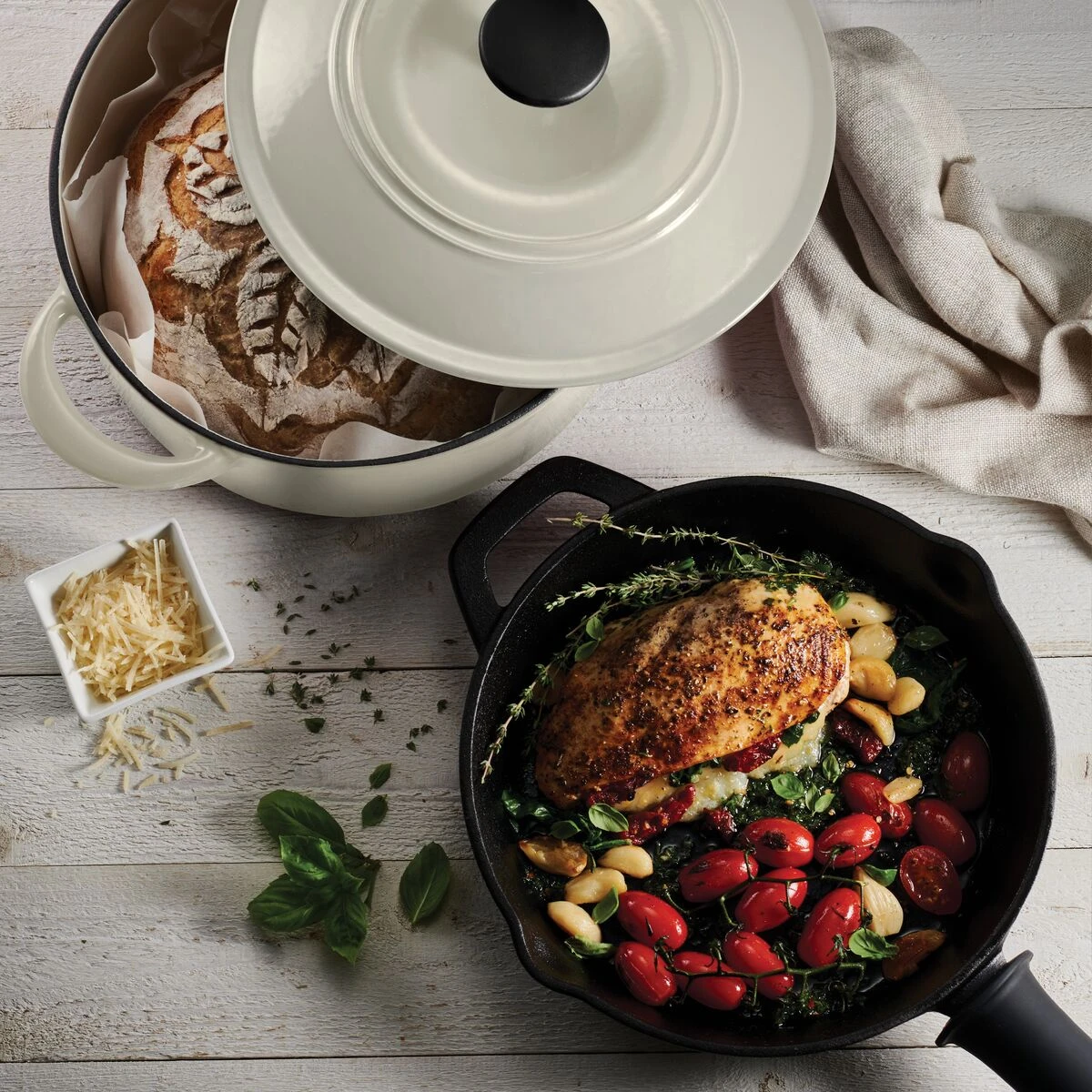 Tramontina 3 Pc Essential Cast Iron Cookware Set - Latte 1 Tramontina 3 Pc Essential Cast Iron Cookware Set - Latte