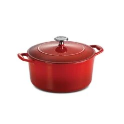Tramontina 5.5 Qt Enameled Cast-Iron Series 1000 Covered Round Dutch Oven - Gradated Red 12 Tramontina 5.5 Qt Enameled Cast-Iron Series 1000 Covered Round Dutch Oven - Gradated Red -Tramontina Sales Store 80131047IXM001G