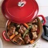Tramontina 5.5 Qt Enameled Cast-Iron Series 1000 Covered Round Dutch Oven - Gradated Red