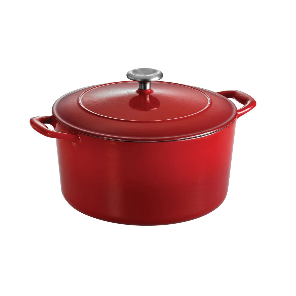 Tramontina 6.5 Qt Enameled Cast-Iron Series 1000 Covered Round Dutch Oven - Gradated Red 5 Tramontina 6.5 Qt Enameled Cast-Iron Series 1000 Covered Round Dutch Oven - Gradated Red - Image 5