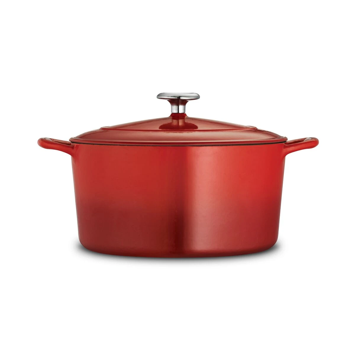 Tramontina 6.5 Qt Enameled Cast-Iron Series 1000 Covered Round Dutch Oven - Gradated Red 4 Tramontina 6.5 Qt Enameled Cast-Iron Series 1000 Covered Round Dutch Oven - Gradated Red - Image 4