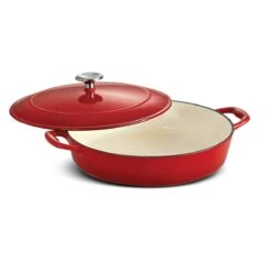 Tramontina 4 Qt Enameled Cast-Iron Series 1000 Covered Braiser - Gradated Red -Tramontina Sales Store 80131050PDM001G