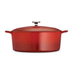 Tramontina 7 Qt Enameled Cast-Iron Series 1000 Covered Oval Dutch Oven - Gradated Red 12 Tramontina 7 Qt Enameled Cast-Iron Series 1000 Covered Oval Dutch Oven - Gradated Red -Tramontina Sales Store 80131052IXM003G