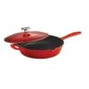Tramontina 10 In Enameled Cast-Iron Series 1000 Covered Skillet - Gradated Red