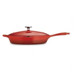 Tramontina 12 In Enameled Cast-Iron Series 1000 Covered Skillet - Gradated Red -Tramontina Sales Store 80131058IXM003G