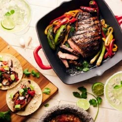 Tramontina 11 In Enameled Cast-Iron Series 1000 Grill Pan With Press - Gradated Red -Tramontina Sales Store 80131059IXM005G