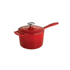 Tramontina 2.5 Qt Enameled Cast-Iron Series 1000 Covered Sauce Pan - Gradated Red 12 Tramontina 2.5 Qt Enameled Cast-Iron Series 1000 Covered Sauce Pan - Gradated Red -Tramontina Sales Store 80131060IXM001G