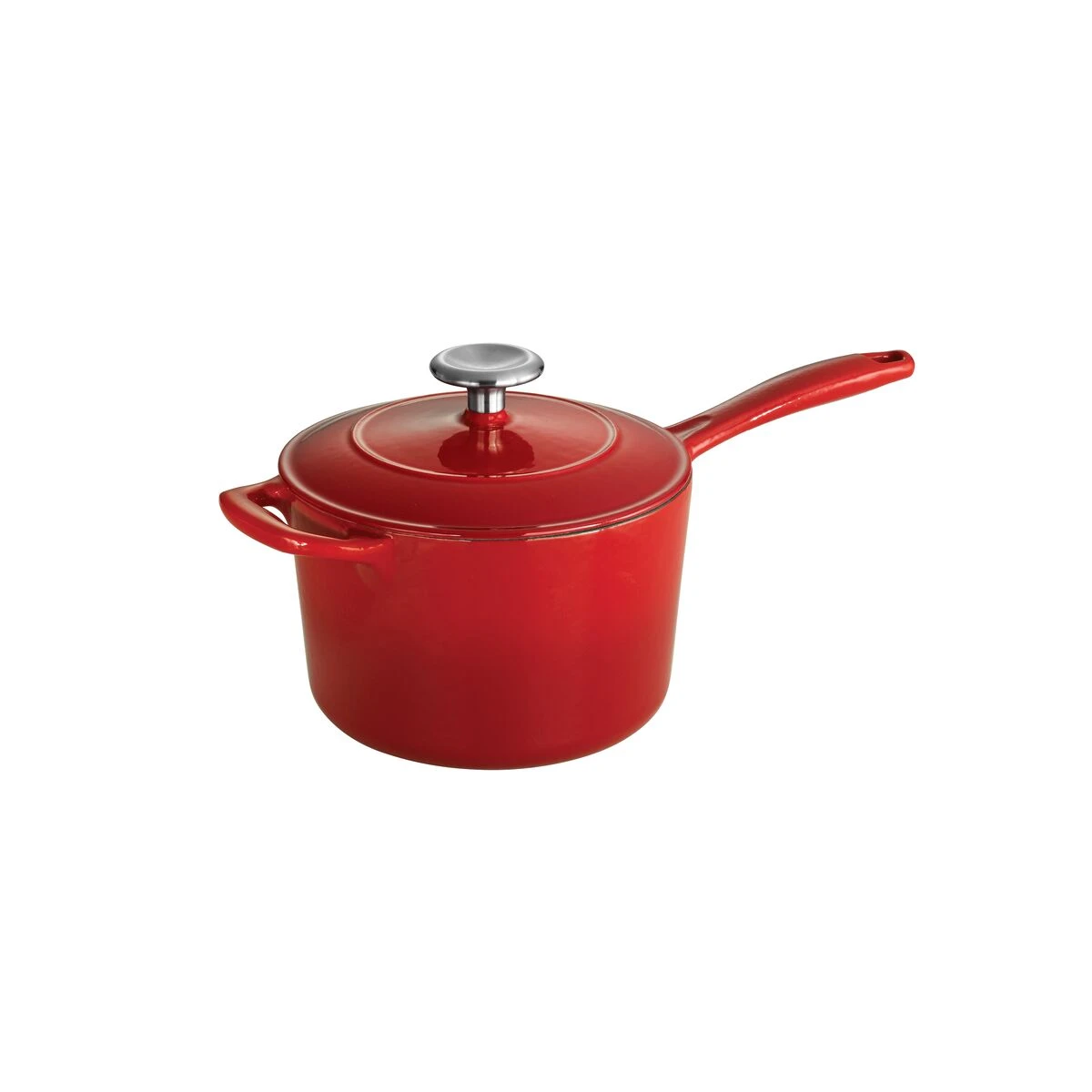 Tramontina 2.5 Qt Enameled Cast-Iron Series 1000 Covered Sauce Pan - Gradated Red 6 Tramontina 2.5 Qt Enameled Cast-Iron Series 1000 Covered Sauce Pan - Gradated Red - Image 6