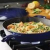 Tramontina 12 In Enameled Cast-Iron Series 1000 Covered Skillet - Gradated Cobalt