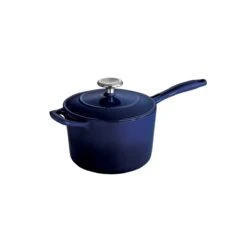 Tramontina 2.5 Qt Enameled Cast-Iron Series 1000 Covered Sauce Pan - Gradated Cobalt -Tramontina Sales Store 80131070IXM002G