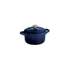 Tramontina 24 Oz Enameled Cast-Iron Series 1000 Covered Small Cocotte - Gradated Cobalt -Tramontina Sales Store 80131073IXM001G
