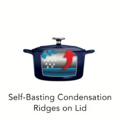 Tramontina 3.5 Qt Enameled Cast-Iron Series 1000 Covered Round Dutch Oven - Gradated Cobalt -Tramontina Sales Store 80131074IXI004G