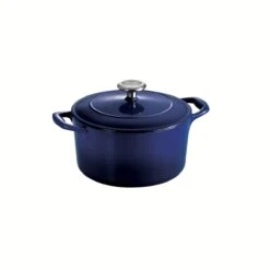 Tramontina 3.5 Qt Enameled Cast-Iron Series 1000 Covered Round Dutch Oven - Gradated Cobalt -Tramontina Sales Store 80131074IXM001G