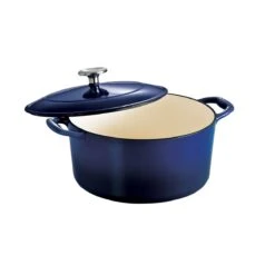 Tramontina 5.5 Qt Enameled Cast-Iron Series 1000 Covered Round Dutch Oven - Gradated Cobalt -Tramontina Sales Store 80131075PDM001G